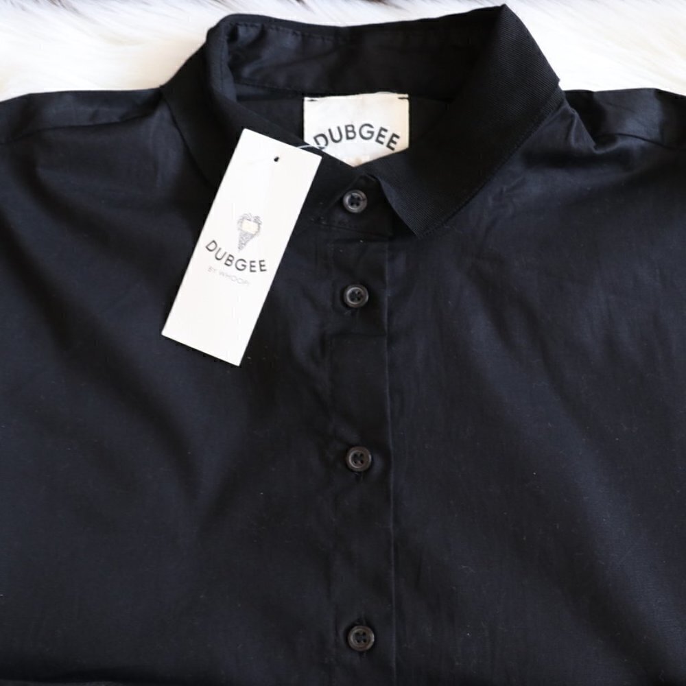 NEW Dubgee By Whoopi Hi-Low Black Belted Tunic Size 2X - Picture 6 of 12